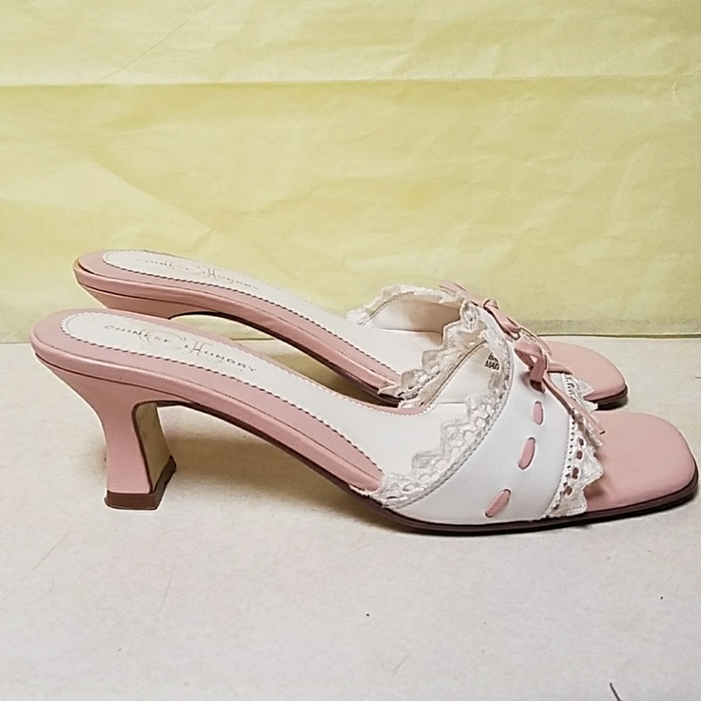 Chinese Laundry Baby Pink Sandals with Bows & Lace